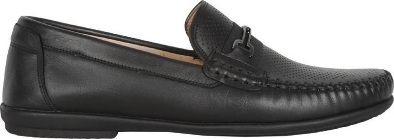 022 Siyah Lz %100 Deri Yazlık Erkek Klasik Loafer Ayakkabı