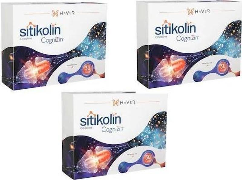 Sitikolin Cognizin 250 Mg 30 Kapsül - 3 ADET