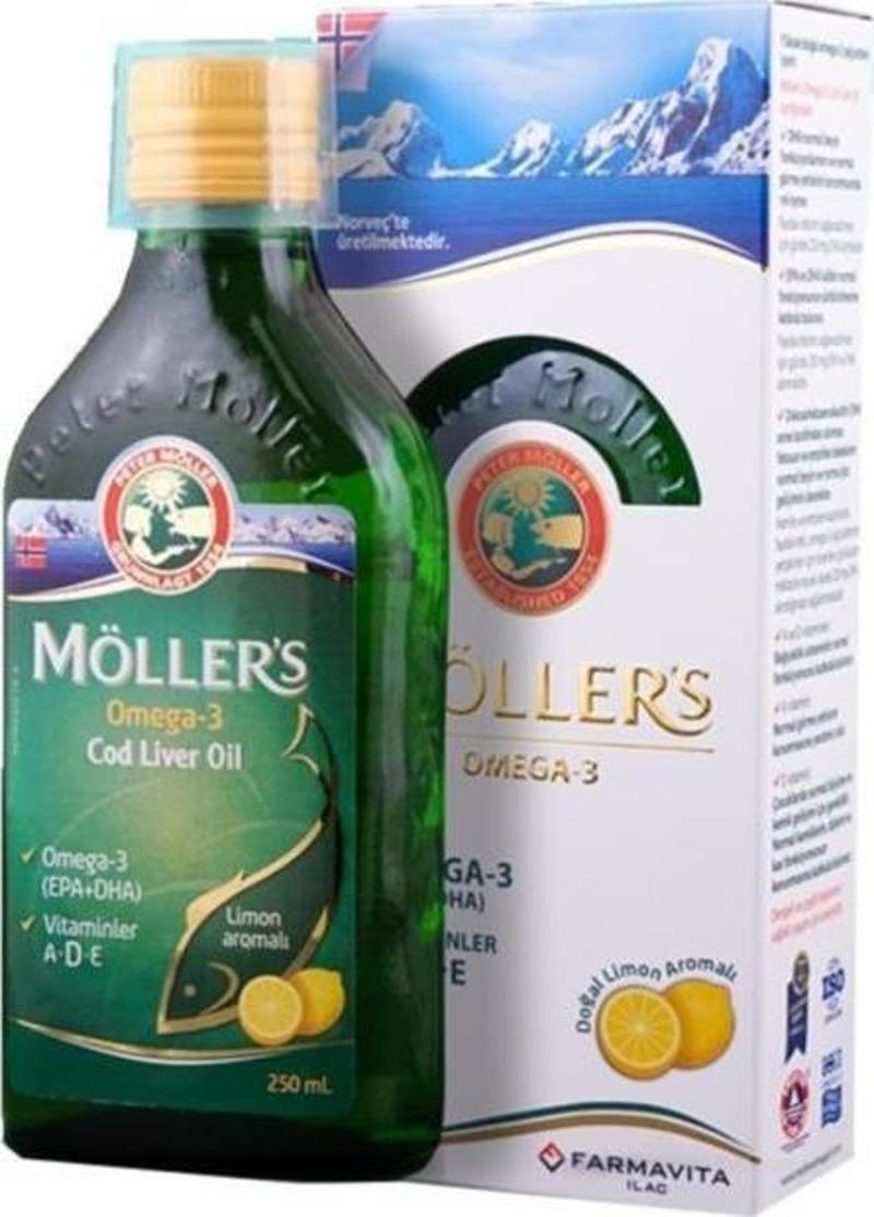 Möllers Omega 3 Limon Aromalı Balık Yağı 250 Ml