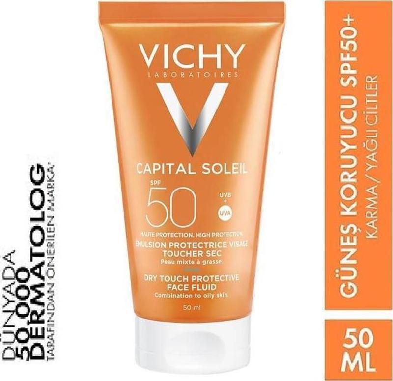 Capital Soleil Dry Touch SPF50 Karma/Yağlı Cilt 50 Ml