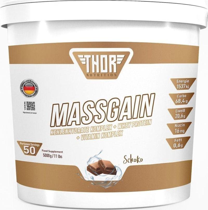 5 Kg Massgainer 50 Servis Çikolata Aromalı +5 Hediye