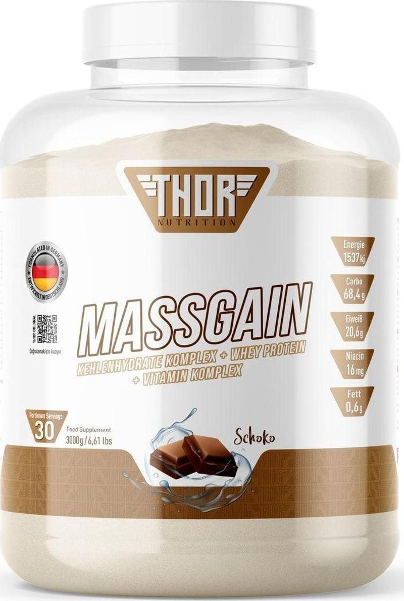 Massgainer 3Kg 30 Servis Çikolata Formulated In Germany