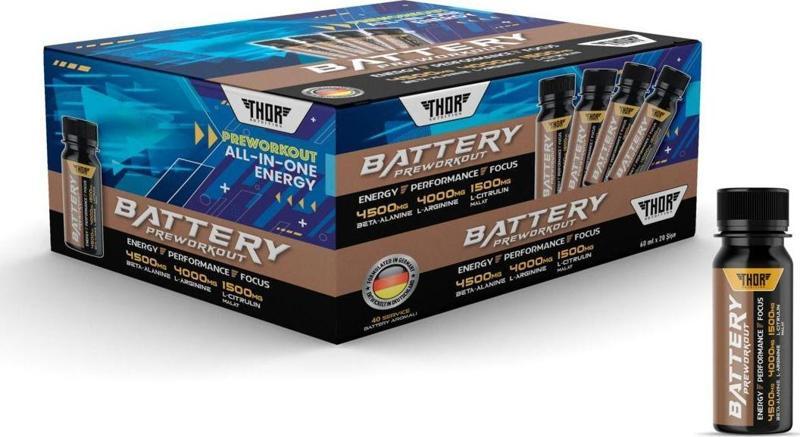 Pre-Workout Battery 20 Sase Sıvı 40 Servis