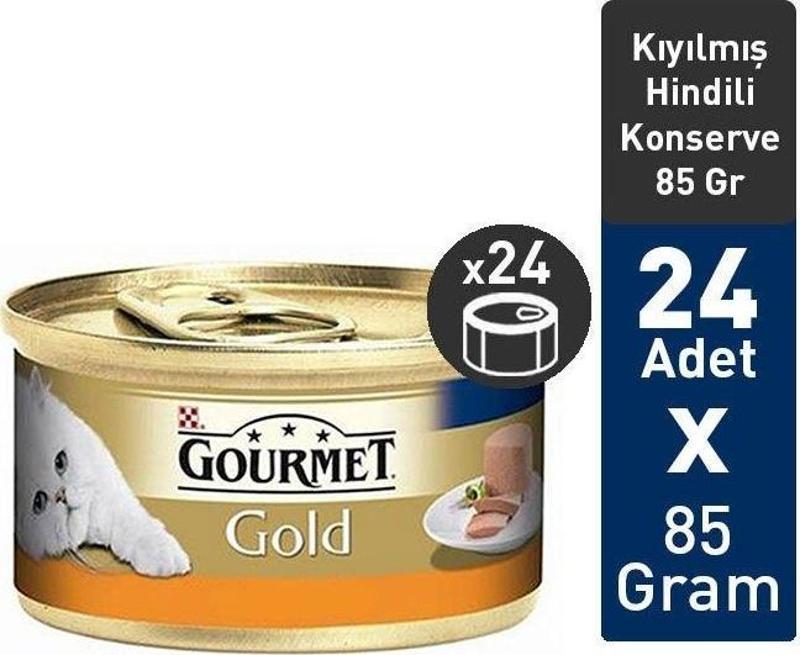 Purina Kıyılmış Hindili Konserve Kedi Maması 85 gr x 24 Adet