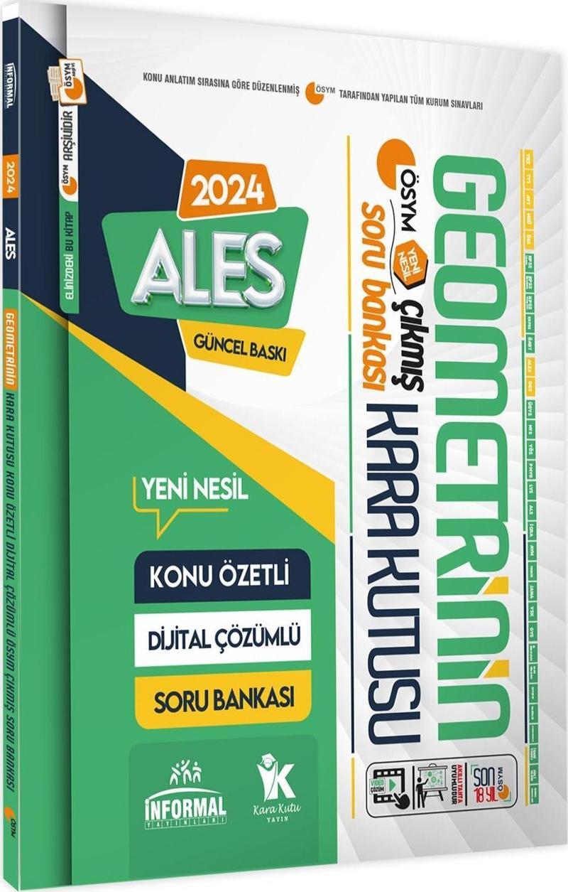 ALES Geometrinin Kara Kutusu Konu Özetli Dijital Çözümlü ÖSYM Çıkmış Soru Havuzu Bankası