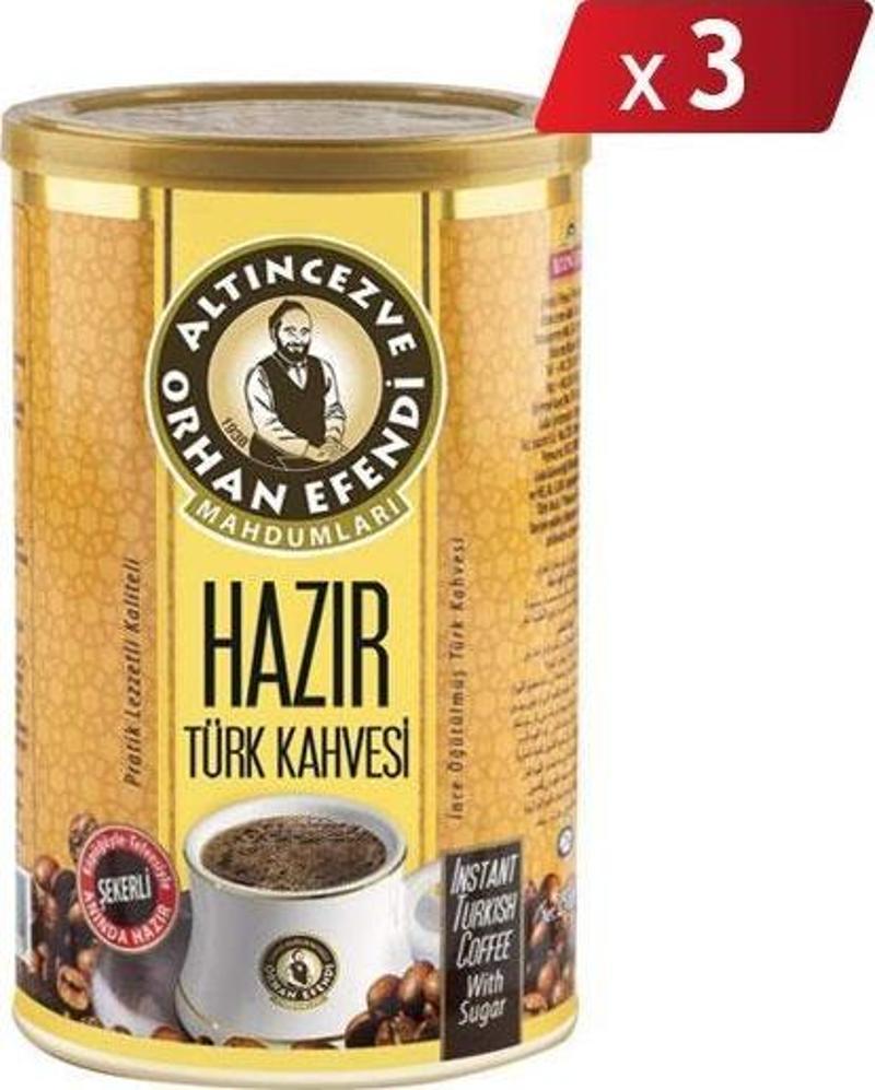 Orhan Efendi Hazır Türk Kahvesi Şekerli Tnk 500 Gr - 3LÜ PAKET