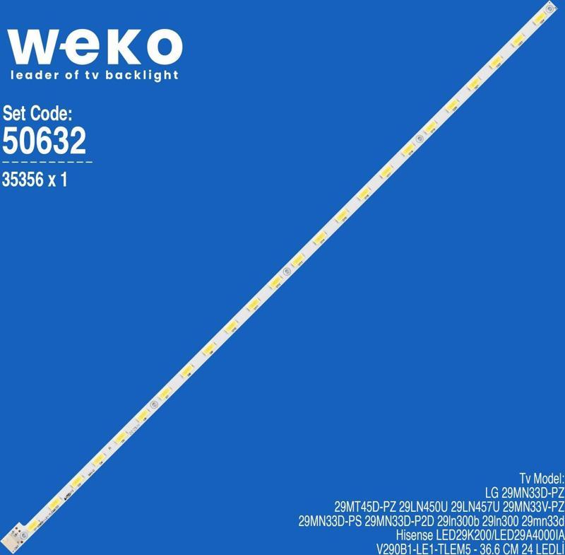 WKSET-5632 35356X1 V290B1-LE1-TLEM5  1 ADET LED BAR (24LED)