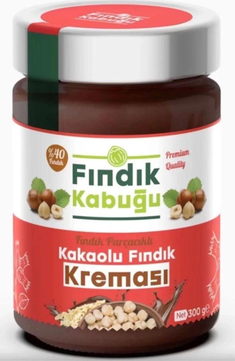 Fındık Parçacıklı Kakaolu %13 Fındık Kreması 300 gr x 4 Paket