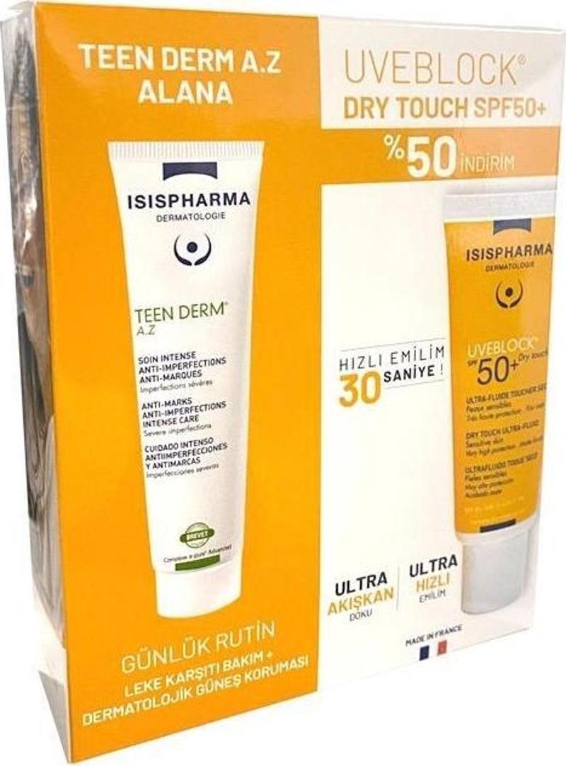 Teen Derm AZ ve Uveblock Dry Touch SPF50 Set