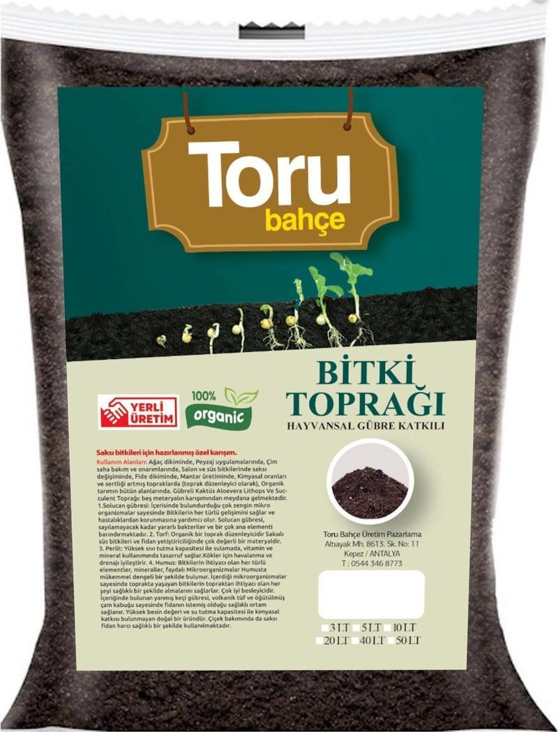 Bitki ve Saksı 20 LT bahçe Toprağı Torf Tavuk Ve Keçi Gübresi Ve Perlit Katkılı Toprak