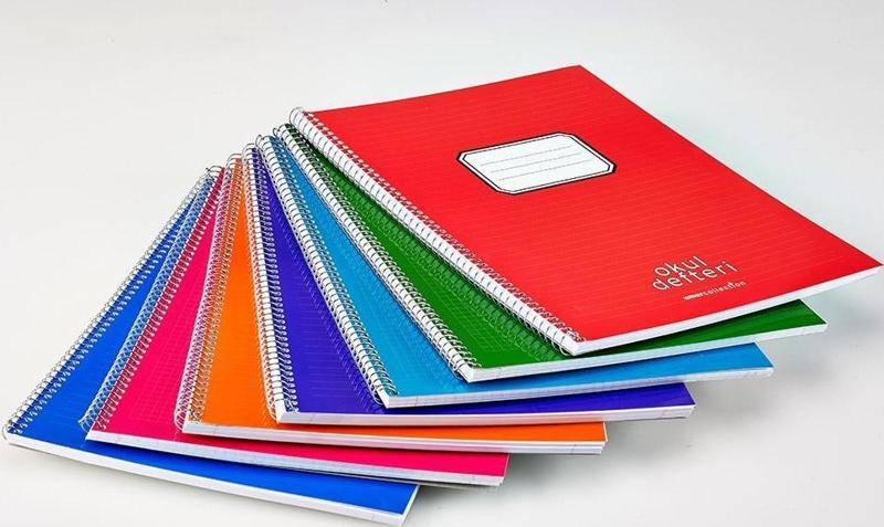 A4 Spiralli Defter Karton Kapak Çizgili 120 Yaprak 120/1 (6 Lı Paket)