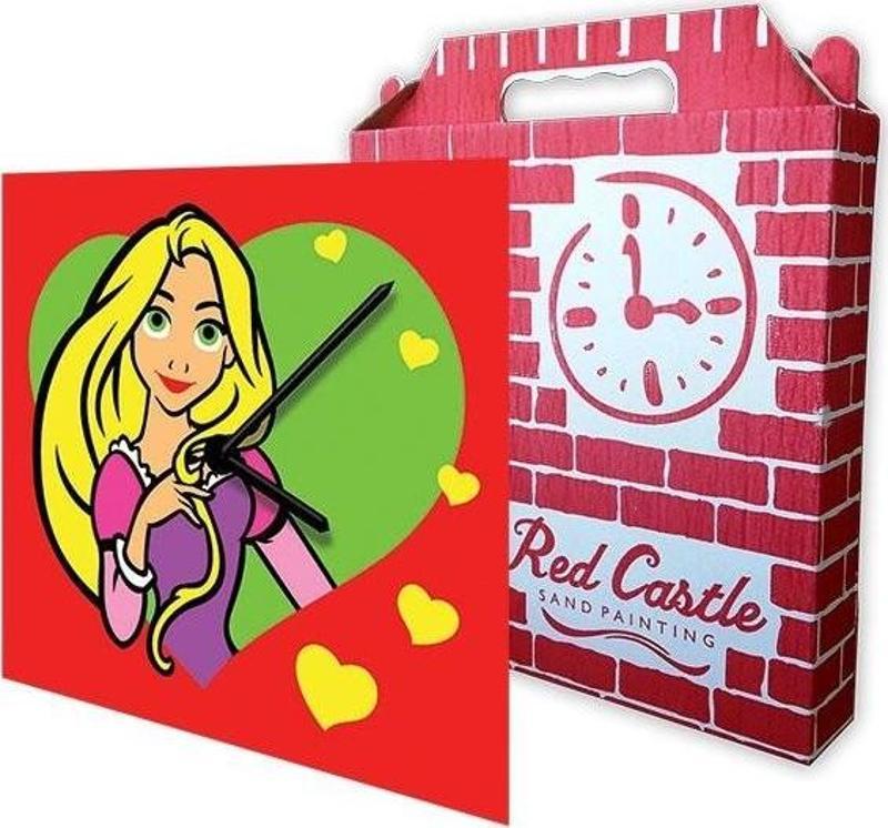 Disney Rapunzel Saat (Clock) Kum Boyama Seti-Red Castle S-0013