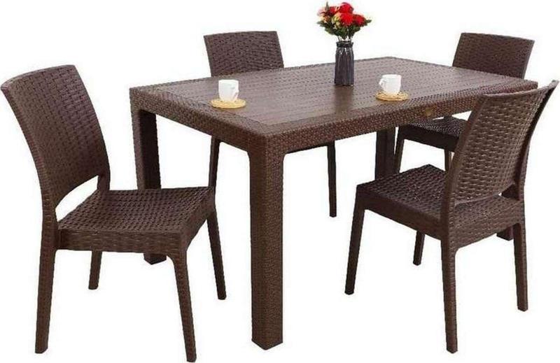 Elit Rattan 90x150 4 kişilik Elit Sandalye Masa Takımı