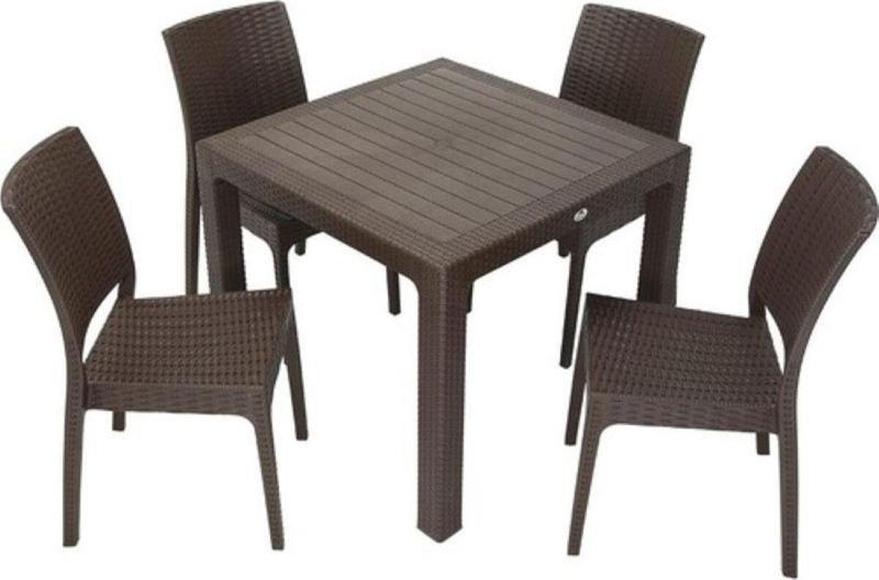 Elit Rattan 90x90 Elit Sandalye Masa Takımı