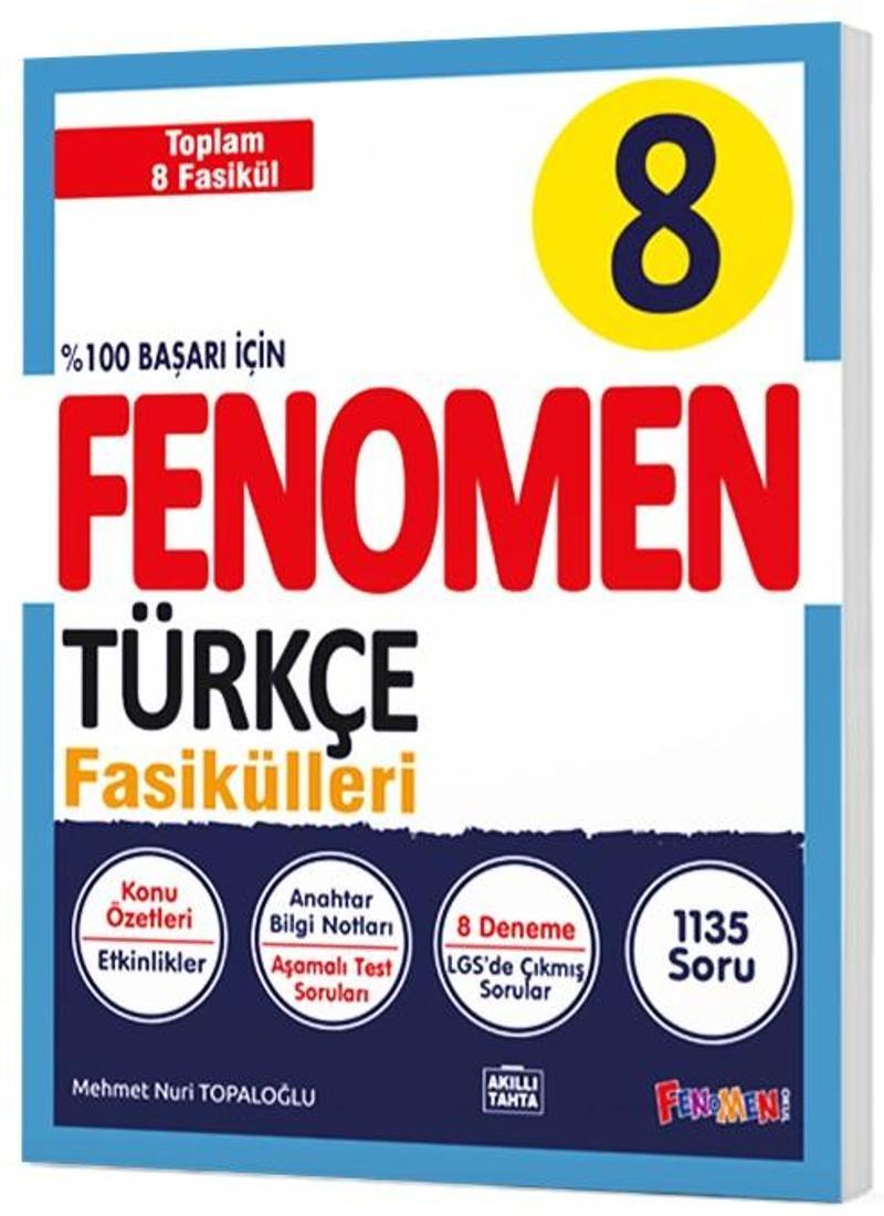 Fenomen Okul 2024 8. Sınıf Türkçe Fasikül 1-2-3-4-5-6-7-8 Seti 2024