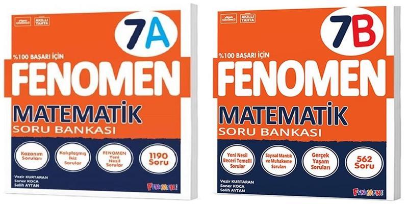 Fenomen Okul 2025 7. Sınıf Matematik A + B Serisi Soru Seti 2 Kitap