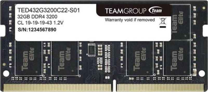 32Gb Ddr4 3200Mhz Cl22 Notebook Ram Ted432G3200C22-S01