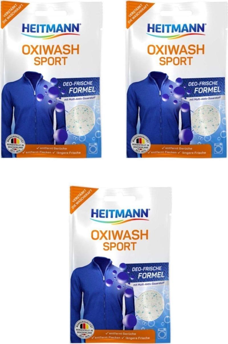 Oxiwash Sport, Spor Ve Fonksiyonel Kıyafetler Için Leke Çıkarıcı Hijyen Sağlayıcı Toz 50 G x 3 Adet