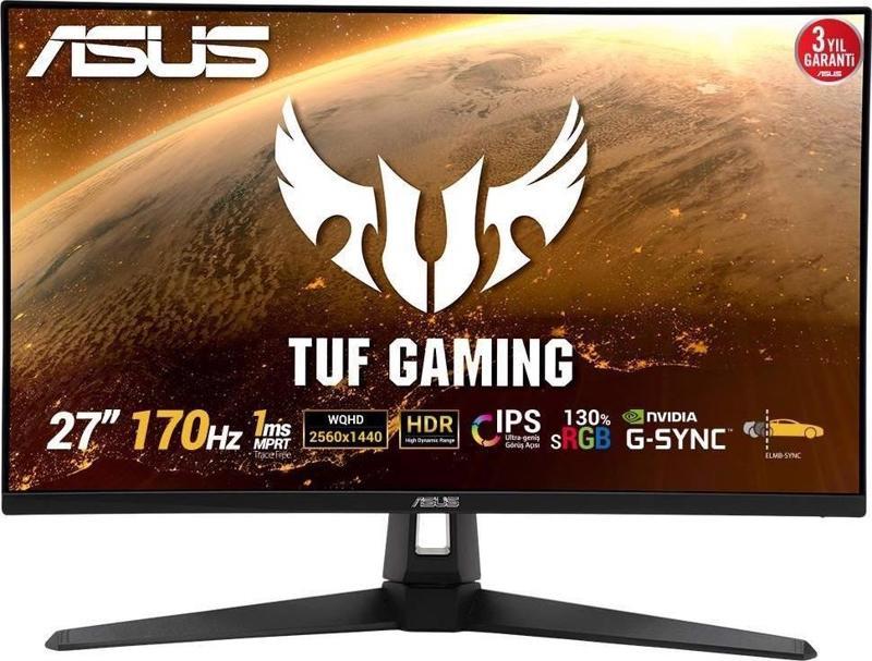 TUF GAMING 27" VG27AQ1A 170Hz 1ms HDR10 HDMI DP IPS G-Sync FreeSync WQHD Gaming Monitör