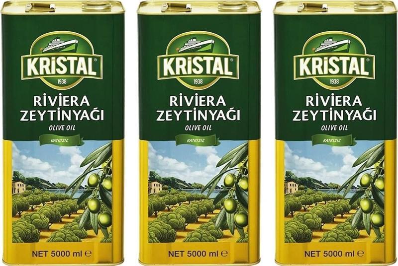 Riviera Zeytinyağı Teneke 3 x 5 L