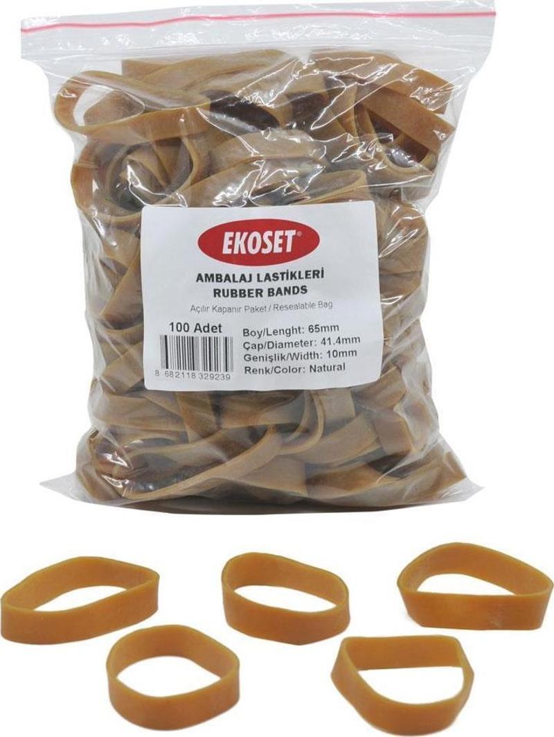 65x10mm Geniş Kauçuk Paket Ambalaj Lastiği 100 Adet