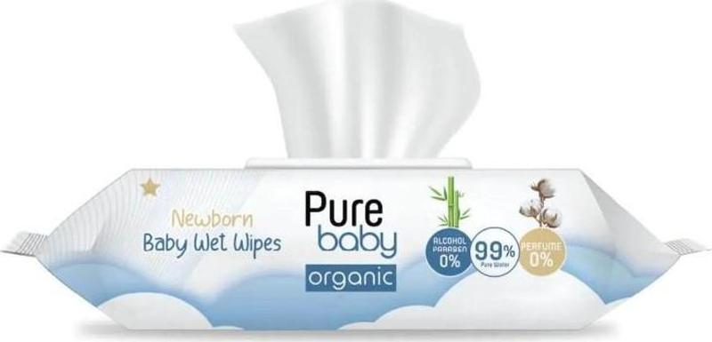 Organic Yenidoğan Islak Havlu 70'li