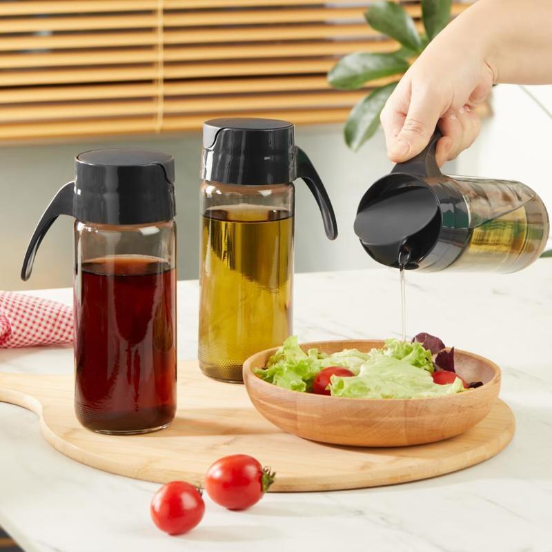 3 adet 500 ML Cam Yağ Sirke Sos Şişesi MIT1092
