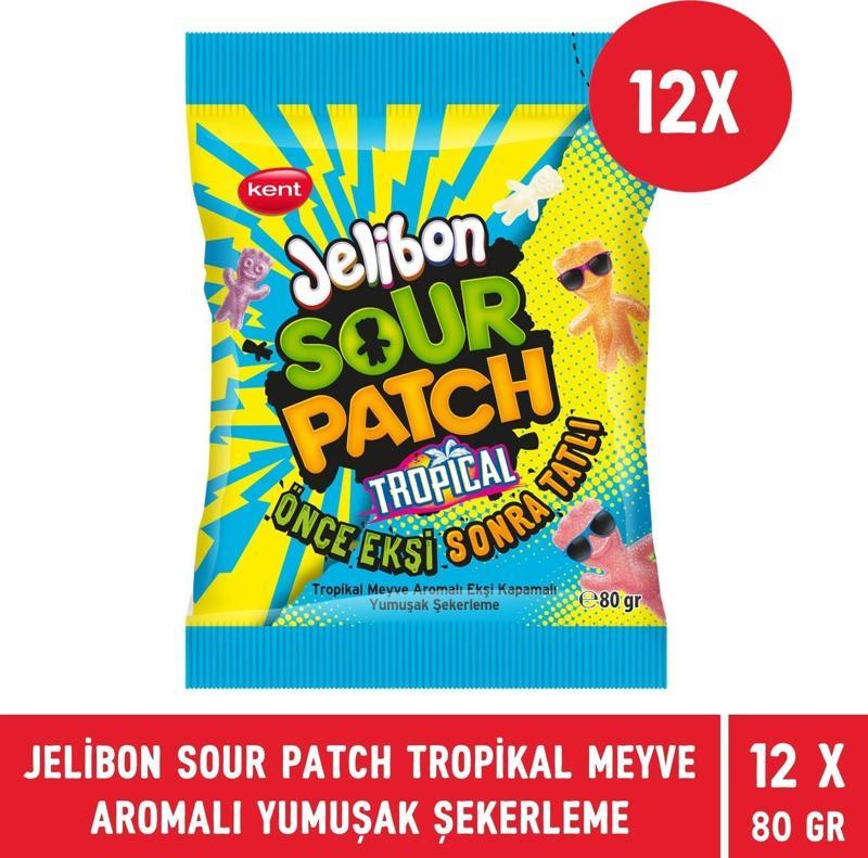 Sour Patch Tropikal Meyve Aromalı Yumuşak Şekerleme 80 gr - 12 Adet