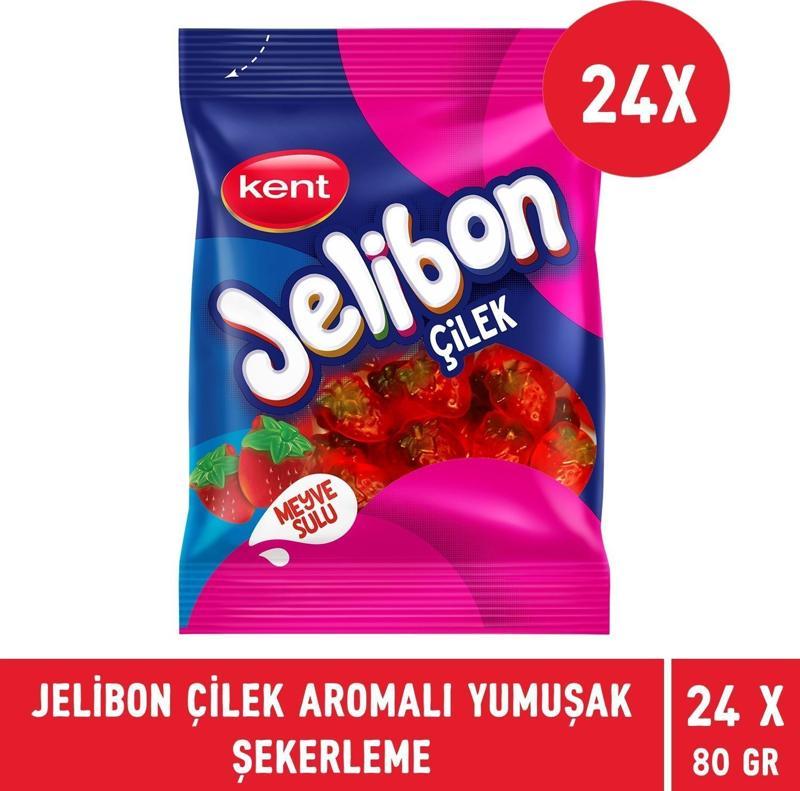 Çilek Aromalı Yumuşak Şekerleme 80 gr - 24 Adet