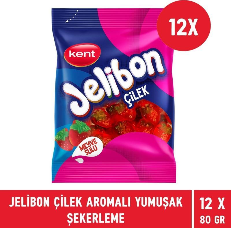 Çilek Aromalı Yumuşak Şekerleme 80 gr - 12 Adet