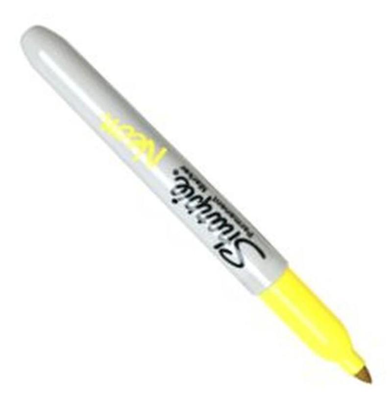 Sharpie Sharpie Neon Permanent Fosforlu Sarı Markör