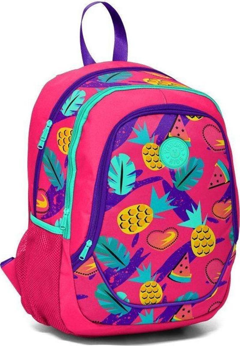 Kids Fuşya Ananas Kız Çocuk İlkokul Çantası