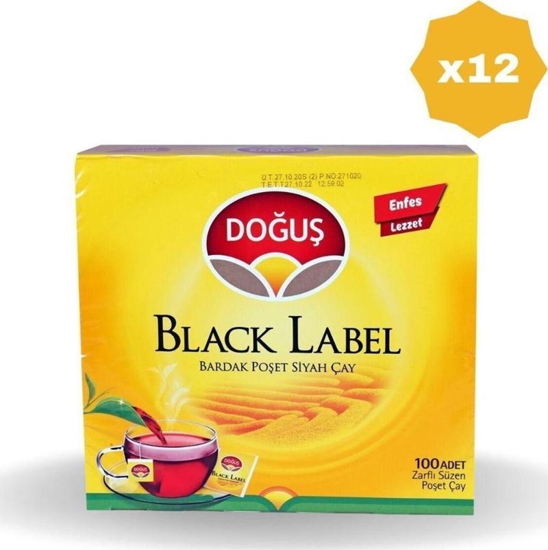 Black Label Bardak Poşet Çay 100'Lü X 12 Adet