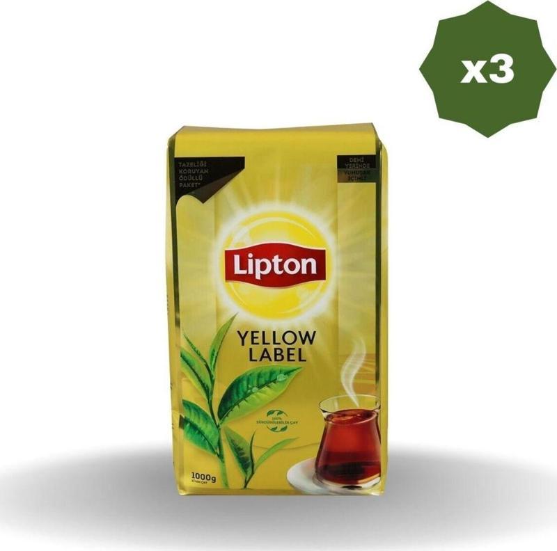 Lipton Yellow Label 1 Kg X 3 Adet