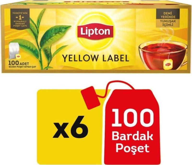 Yellow Label Bardak Poşet 100'Lü X 6 Adet