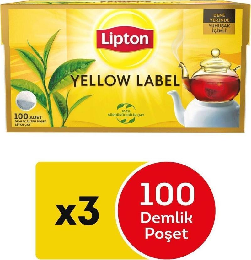 Yellow Label Demlik Poşet 100'Lü X 3 Adet