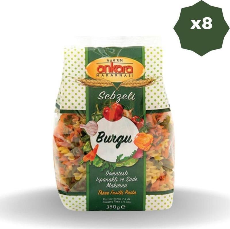 Sebzeli Burgu Makarna 350 Gr X 8 Adet