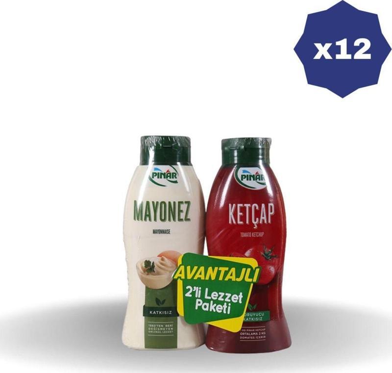 Ketçap 600 Gr + Mayonez 500 Gr X 12 Adet