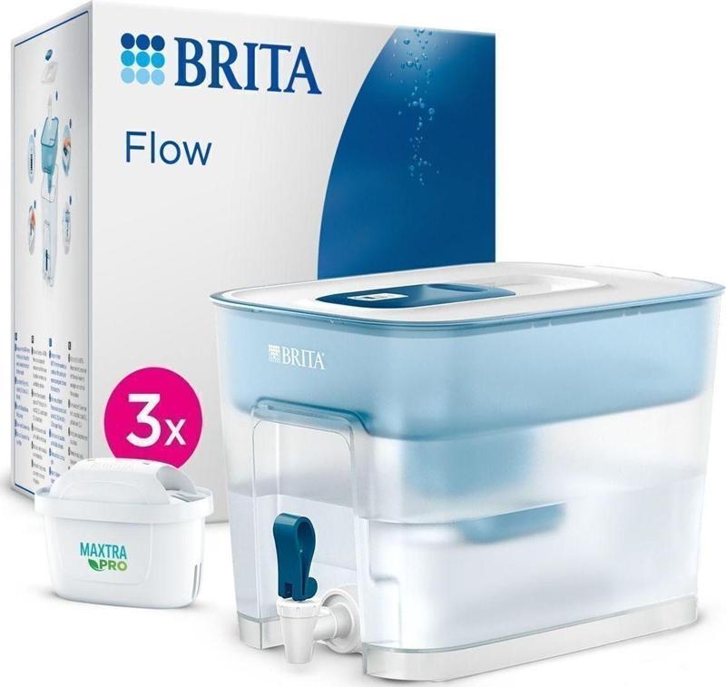 BRITA Flow 3x Maxtra Pro All-In-1 Filtreli Su Arıtma Sebili – 8,2 L