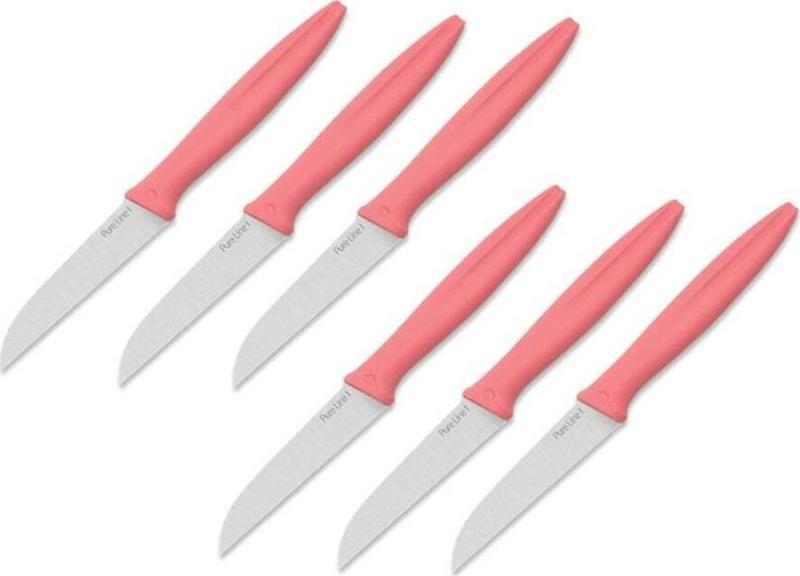 Meyve Bıçağı Seti PureLine 6Lı 46010 9cm Pembe
