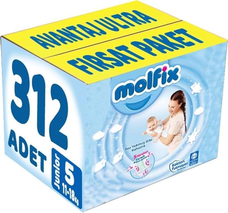 Bebek Bezi Beden:5 (11-18kg) Junior 312 Adet Avantaj Ultra Fırsat Pk