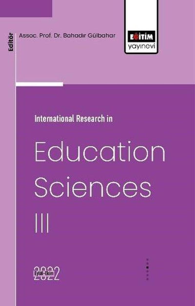 İnternational Research in Education Sciences 3