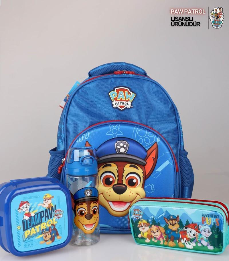  YENİ SEZON LİSANSLI PAW PATROL OKULDA MACERA KOLEKSİYONU OKUL ÇANTASI,KALEM ÇANTASI,MATARA VE BESLENME KABI OKUL SETİ