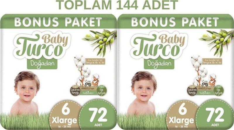 Doğadan 6 Numara Xlarge 72x2 Toplam 144 Adet