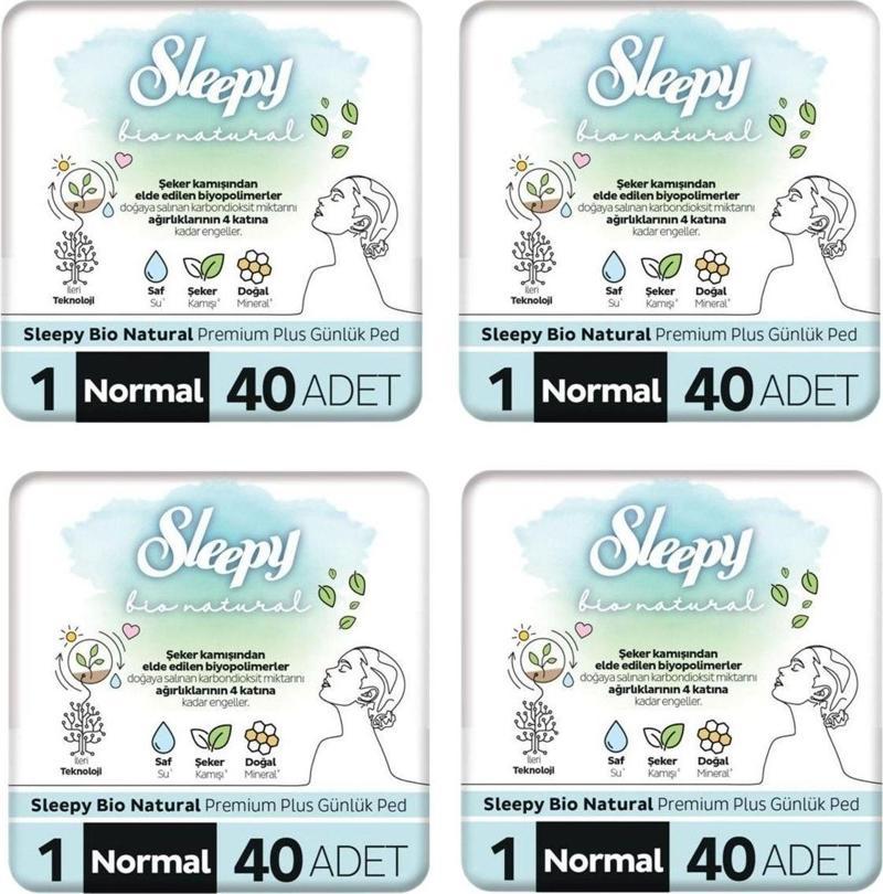 Bio Natürel Premium Plus Günlük Ped 40 Li*4 Adet