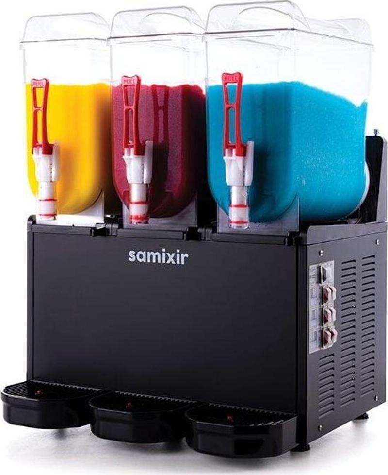 SAMIXIR Slush Triple Meyve Suyu Dispenseri 12 L + 12 L + 12 L SLUSH36.B