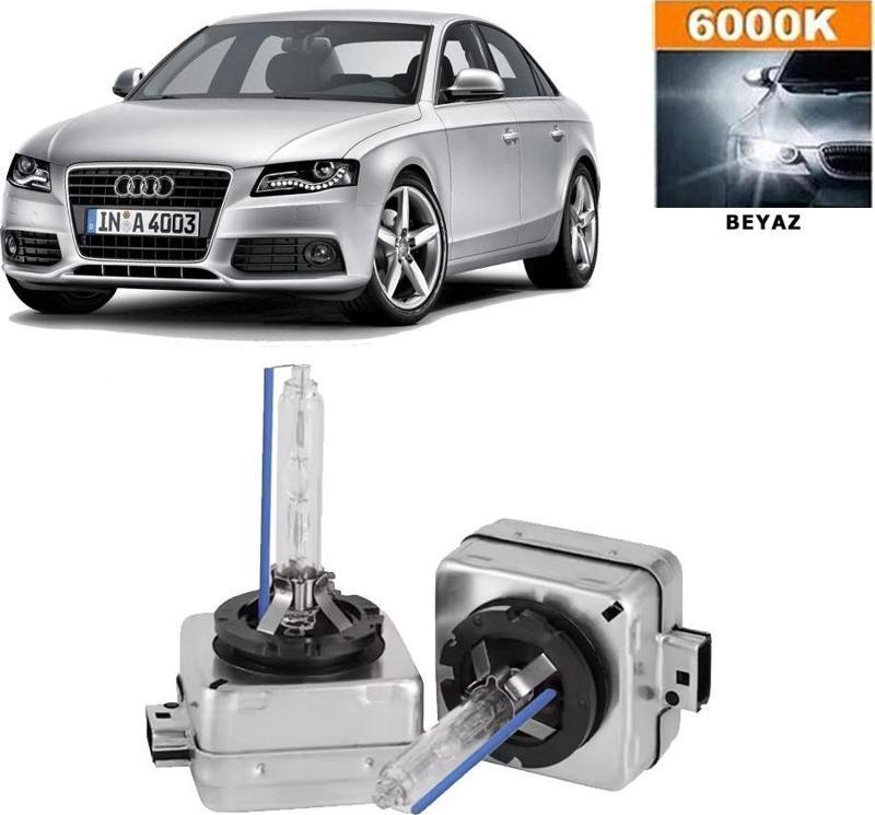 Audi A4 B8 2008-2015 D3S / D3R 6000K Beyaz HID Xenon Ampul 2 Adet