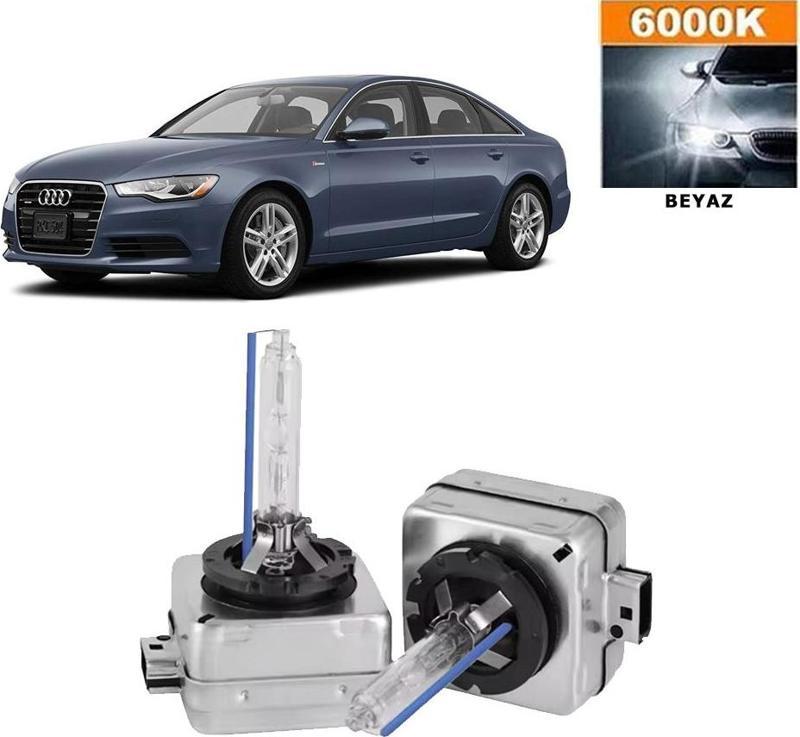 Audi A6 2008-2015 D3S / D3R 6000K Beyaz HID Xenon Ampul 2 Adet