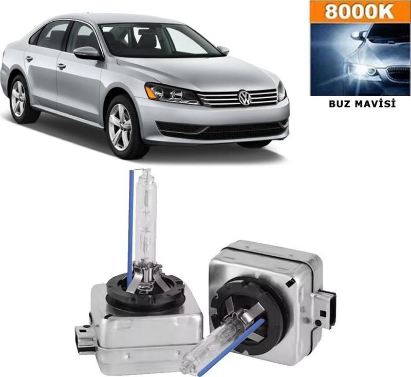 Volkswagen Passat B7 2010-2014 D3S / D3R 8000K Buz Mavisi HID Xenon Ampul 2 Adet