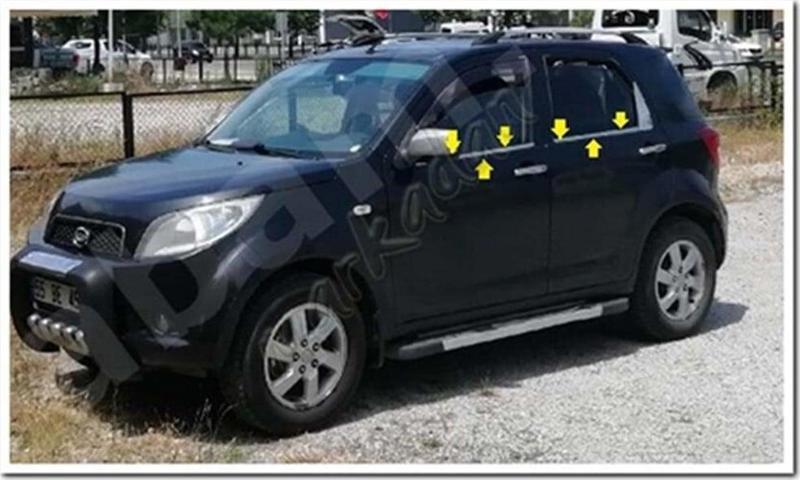 Daihatsu Terios Cam Çıtası Nikelajı 2006-2017 4 Parça P.Çelik